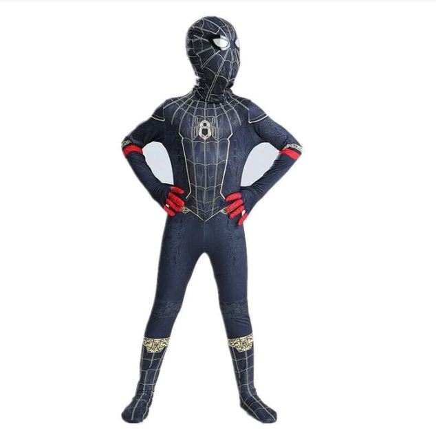 Traje Infantil Heróis da Marvel fantasia - fan - 114 VF Villa Kids Homem Aranha (black) PP 