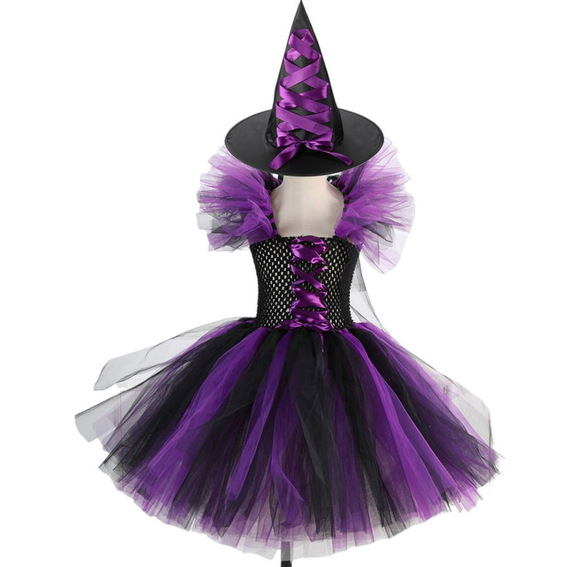 Fantasia Bruxinha Halloween Fantasia Bruxinha-fan-379 VF Villa Kids 2-3 Anos Vestido Roxo comum 