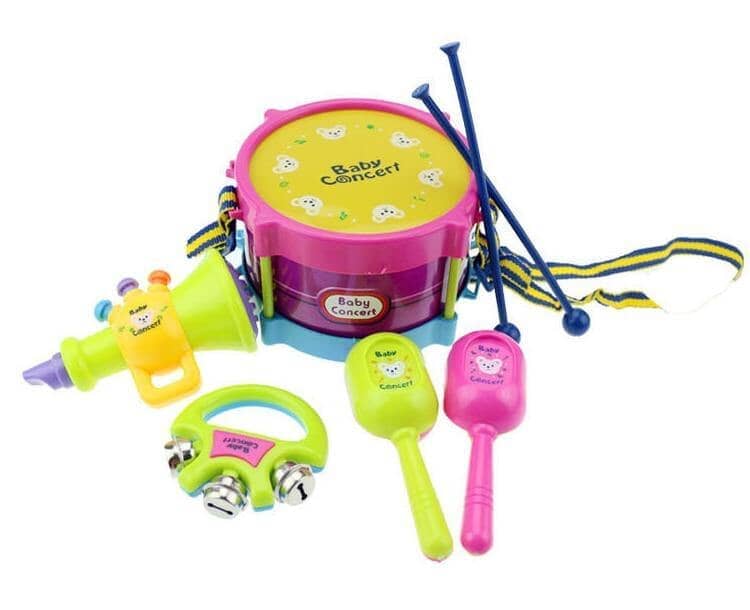 Baby Concert - Kit com 5 Instrumentos Musicais Infantis Baby Concert - brin - 011 VF Villa Kids 