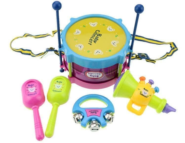 Baby Concert - Kit com 5 Instrumentos Musicais Infantis Baby Concert - brin - 011 VF Villa Kids 