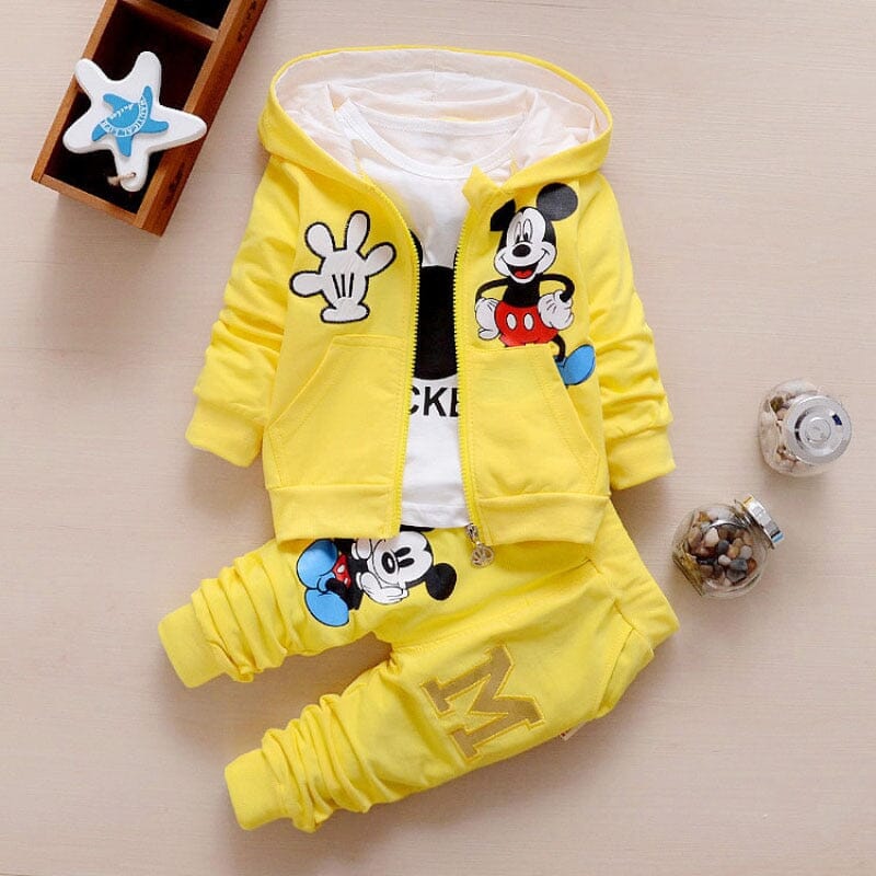 Conjunto Infantil Mickey com 3 Peças roupa1 VF Villa Kids 