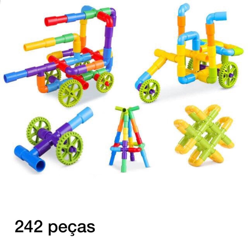 Blocos Tubos De Montar Alta Qualidade Blocos Tubos - edu - 031 VF Villa Kids 