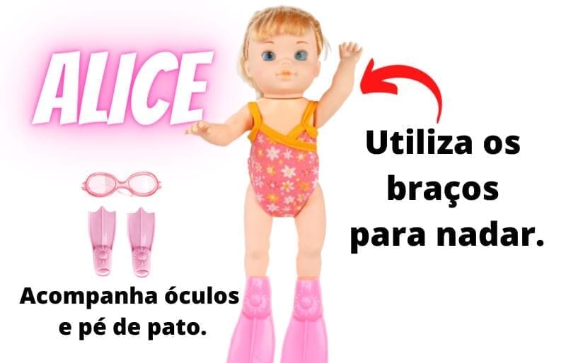 Boneca nadadora - Acqua Baby Boneca nadadora-bri-272 VF Villa Kids 