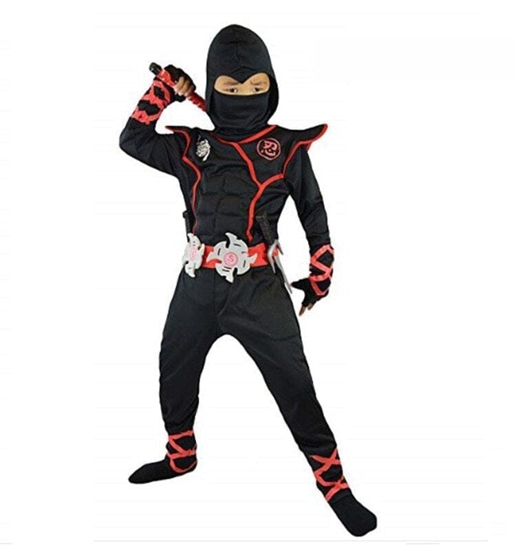 Fantasia Infantil Ninja Black Dragon Cosplay Fantasia Infantil Ninja Black Dragon Cosplay Completo Para Crianças-fan-352 VF Villa Kids S 