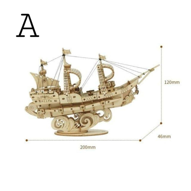 Quebra Cabeça De Barco 3D - Para sua Criança Quebra Cabeça De Barco -brin-205 VF Villa Kids 