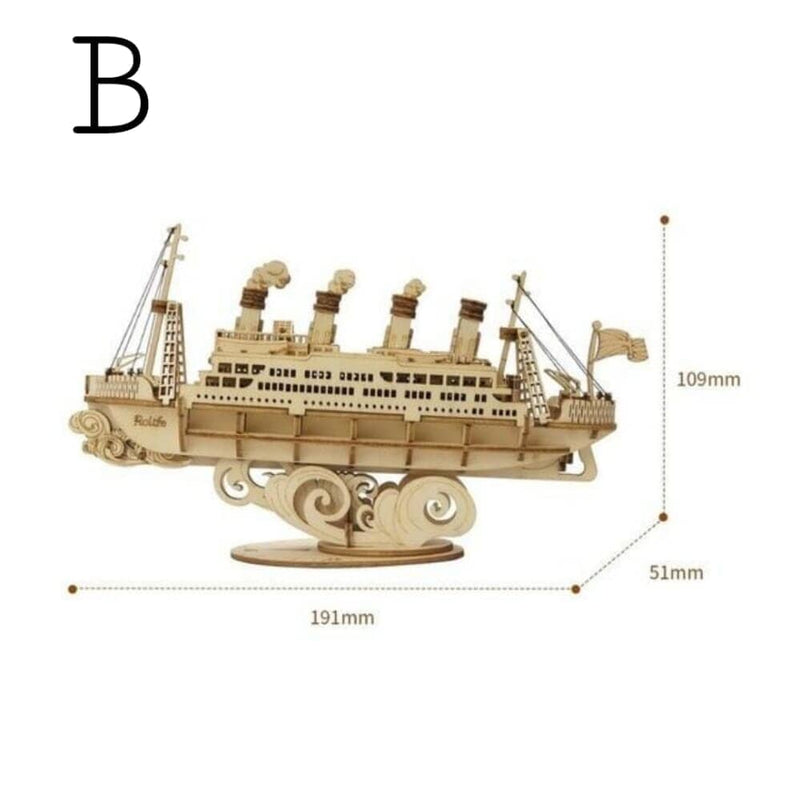 Quebra Cabeça De Barco 3D - Para sua Criança Quebra Cabeça De Barco -brin-205 VF Villa Kids 