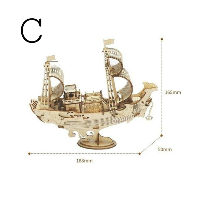 Quebra Cabeça De Barco 3D - Para sua Criança Quebra Cabeça De Barco -brin-205 VF Villa Kids 